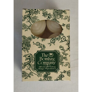 The Bombay Company Antique Reproduction Boxed Set Of 4 Votive Candles - Vintage